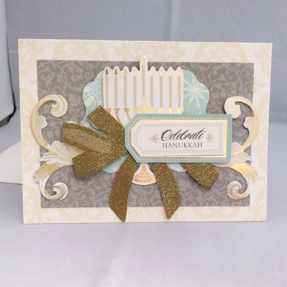 Handcrafted Other - Elegant Handcrafted Hanukkah Greeting Card 5x7"